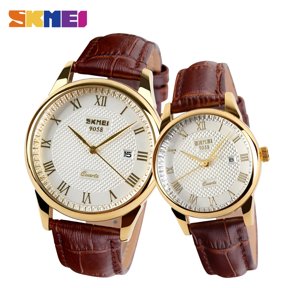 SKMEI деловые мужские часы модные повседневные с кожаным ремешком 3 бар