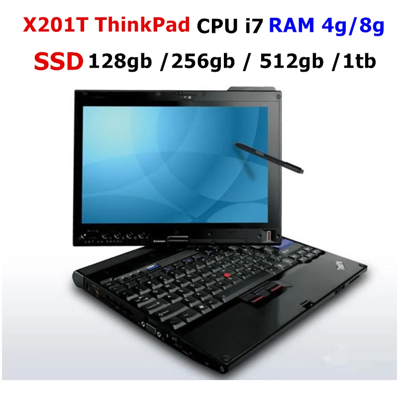 

2021 б/у ноутбук, компьютер thinkpad lenovo x201t i7 4g/8g, сенсорный экран, диагностика автомобиля с SSD для Mb Star C4 c5 Icom a2 a3 NEXT