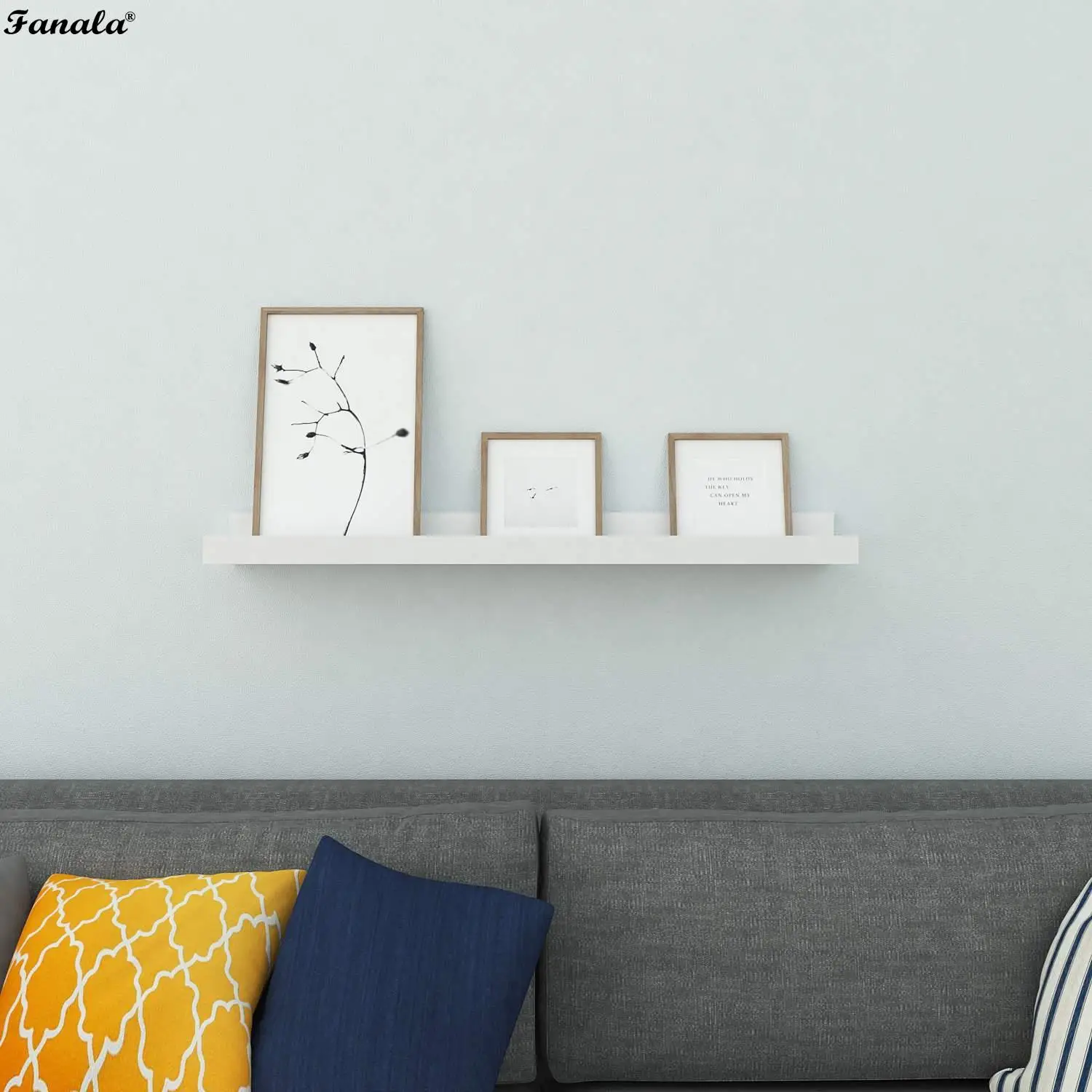 Современный Дизайн Плавающая картина дисплей карниз Полочка с настенным