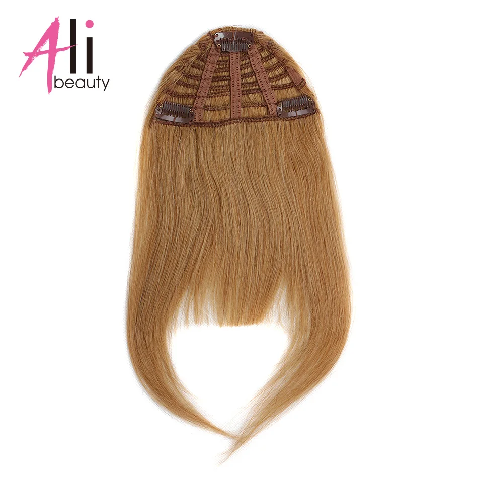 Ali-beauty, человеческие волосы, челка, бахрома, заколки в машинном изготовлении, волосы remy для наращивания, 10 цветов - Цвет: #27
