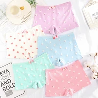 hot sale panties young girls underwear free shipping new teenagers strawberry short boxers panties safety of pants 6pclot s 3x