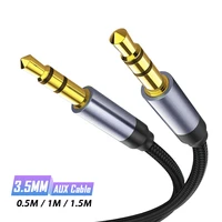 3 5mm jack audio aux cable 3 5 mm male to male auxiliary stereo cord for car headphone speaker nylon aux wire line 0 5 1 2 m