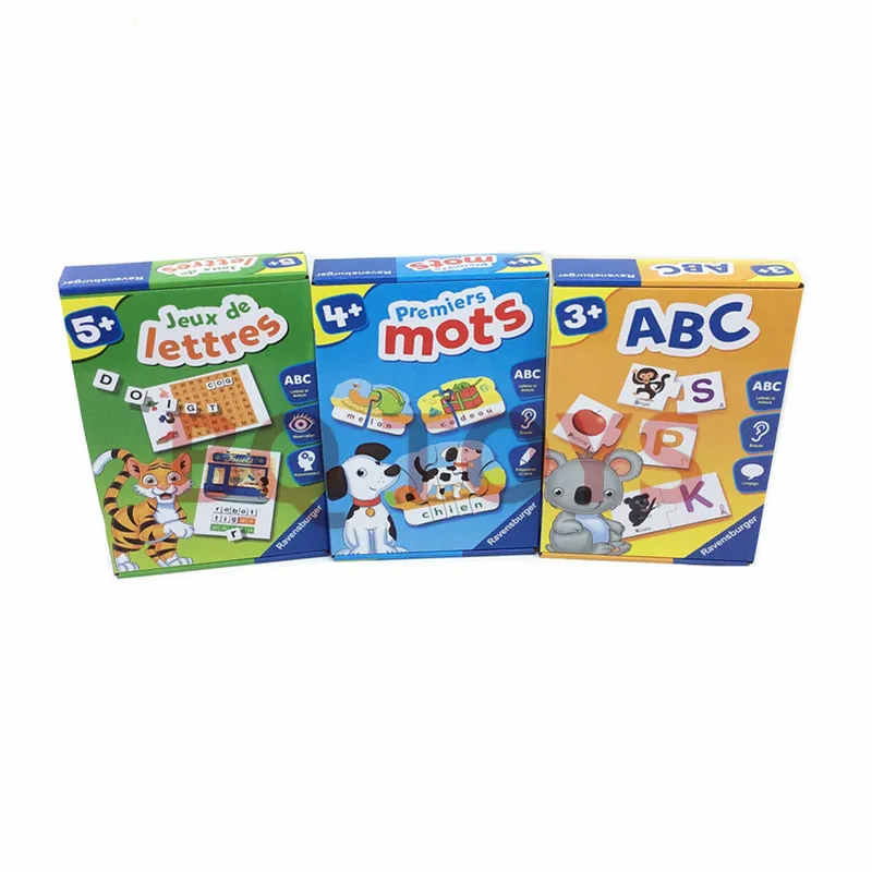 Французская версия пазла детская головоломка 24 мультяшных рисунка раннее