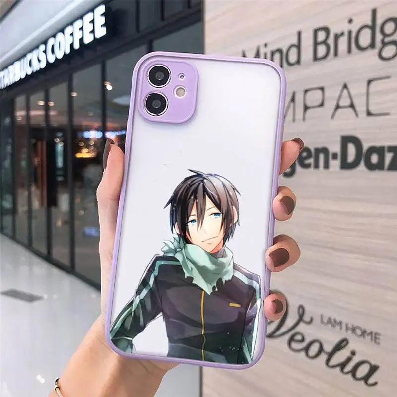 

Yato Noragami Phone Case purple matte transparent For iPhone 7 8 x xs xr 11 12 pro plus max mini Clear Funda