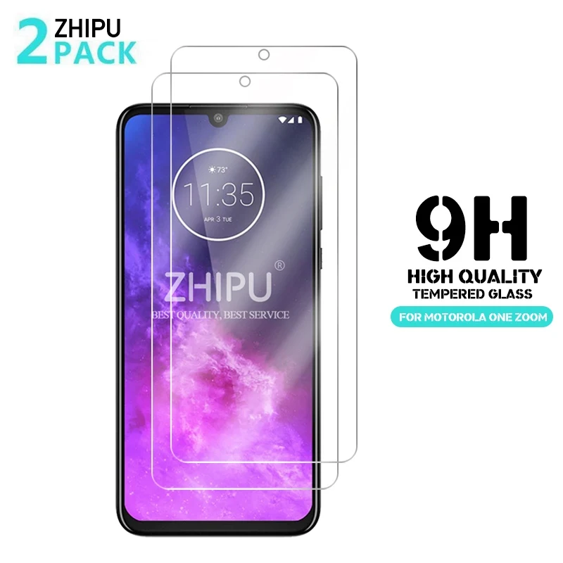 Закаленное стекло для Motorola One Zoom 2 шт. защита экрана 2.5D 9H закаленное защитная