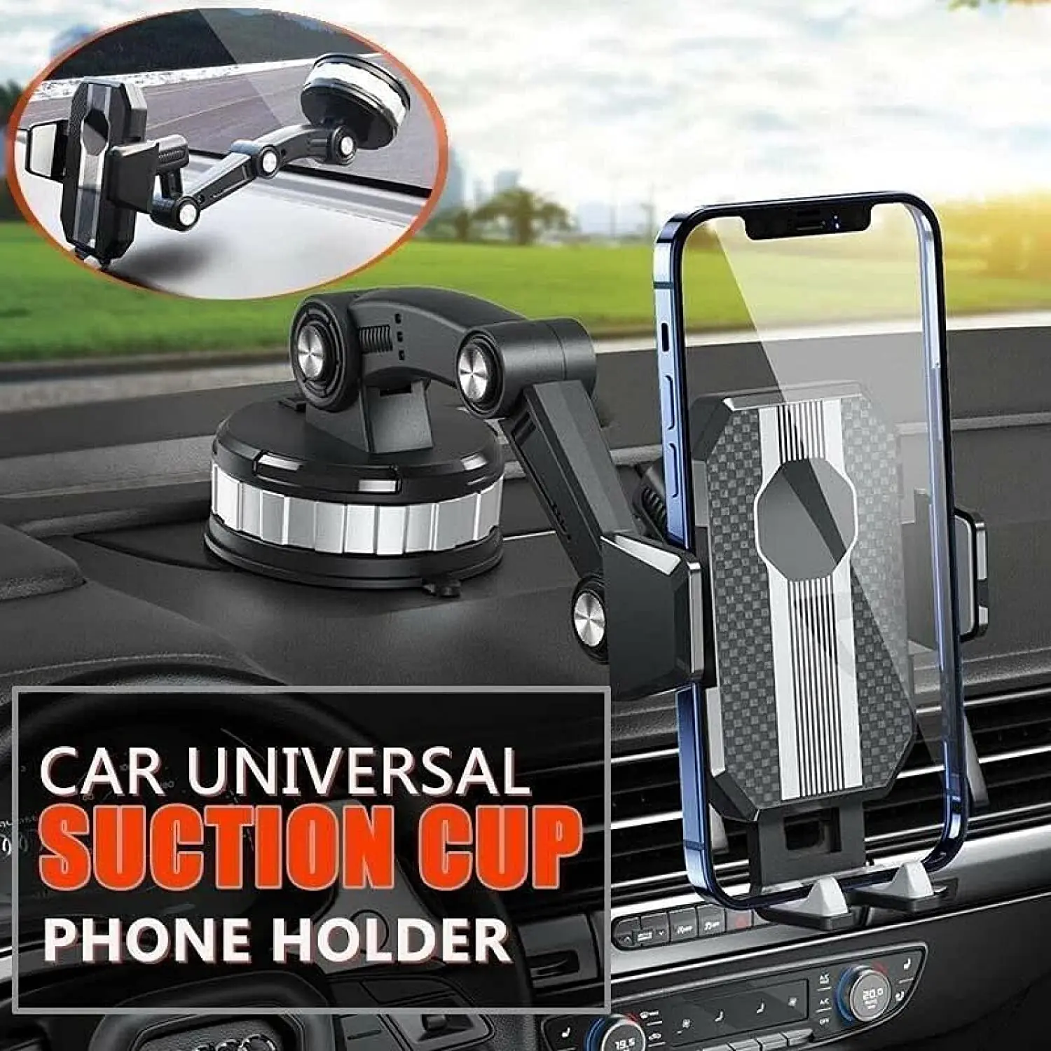 

Автомобильный держатель для телефона на присоске, держатель-подставка в автомобиле без магнитного крепления GPS, поддержка iPhone 12, 11 Pro, Xiaomi, ...