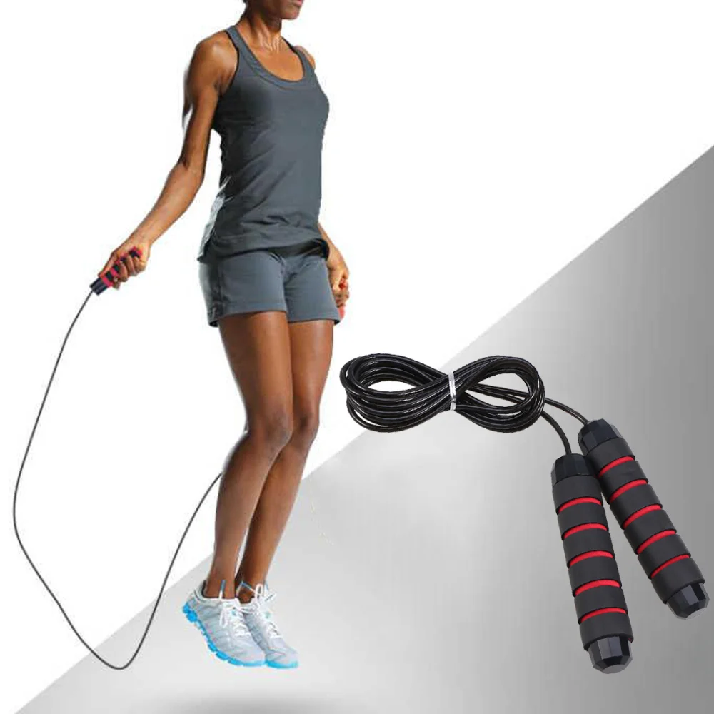 

Wire Jump Rope Skipping Rope Fitness Boxing Workout Weight Wire Skipping Rope Sports Accessories for Gym Training(Black and