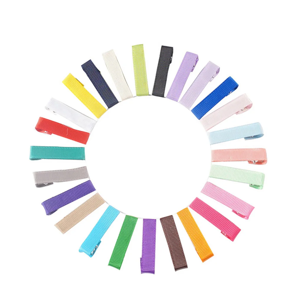 Multi Color 50 шт./лот 45 мм Разноцветные заколки для волос корсажная лента покрытая аллигатором зажим для Детские волосы для девочек бант Материал заколка - Цвет: Multi Color