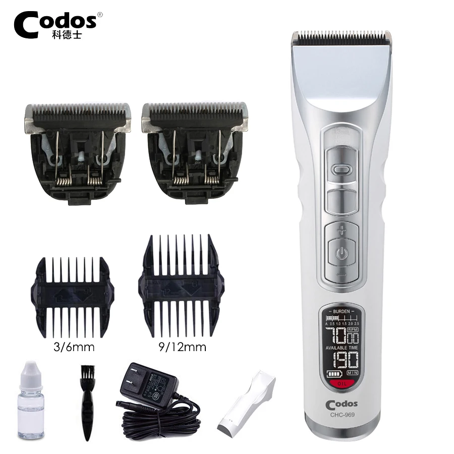 Codos 969 электромашинка для стрижки волос титановое лезвие 2600mA Батарея Мужская