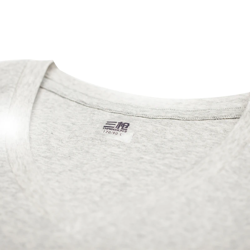 THREEGUN 100% Хлопок Мужское нижнее белье V-образным вырезом Теплый длинный Джонс