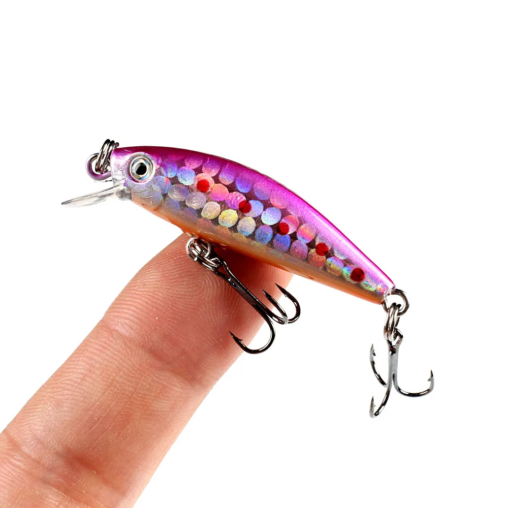 

1Pcs Mini Minnow Fishing Lures Wobblers 4.5cm 2.5g Japanese Design Pesca Artificial Hard Baits For Bass Pike Trout Tackle