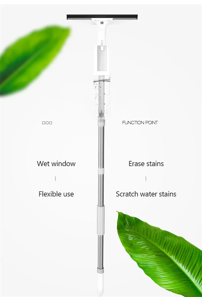 Щетка для чистки стекла с распылителем воды салфетка мытья окон из силикона и