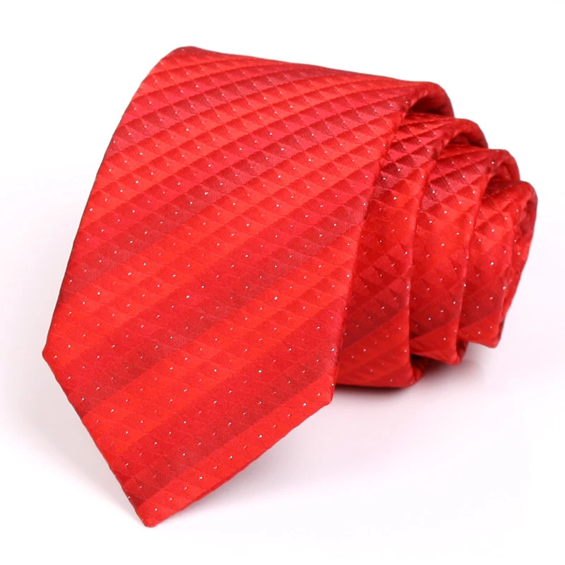 

2020 New Groom Luxury Wedding Party Ties High Quality 7CM Red Tie For Men Business Work Necktie Fashion Male Formal Neck Tie