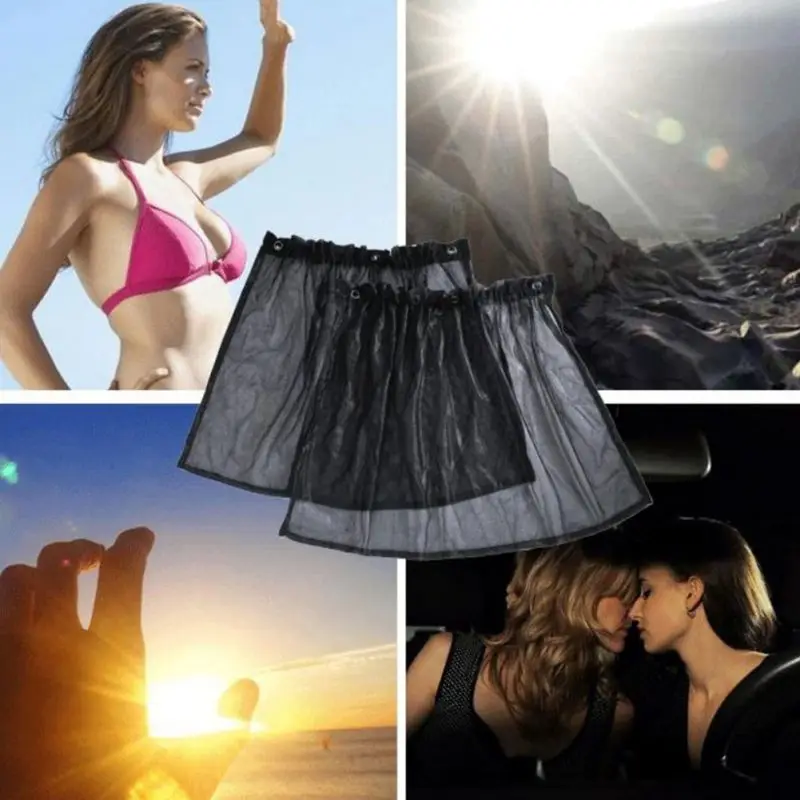 Автомобильная Солнцезащитная занавеска 2 шт. на присоске УФ-защита бокового окна