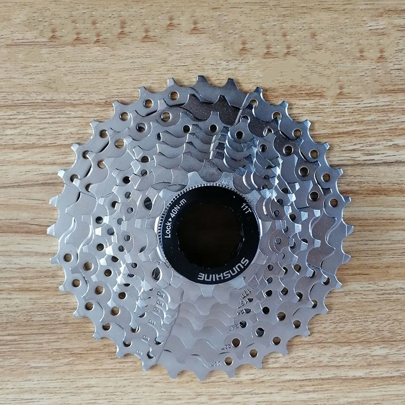 

SUNSHINE Iamok Mountain Bike High Tension Steel Freewheel 8 Speed 11-40T Nichrome Silver Cassette Sprocket Bicycle Parts