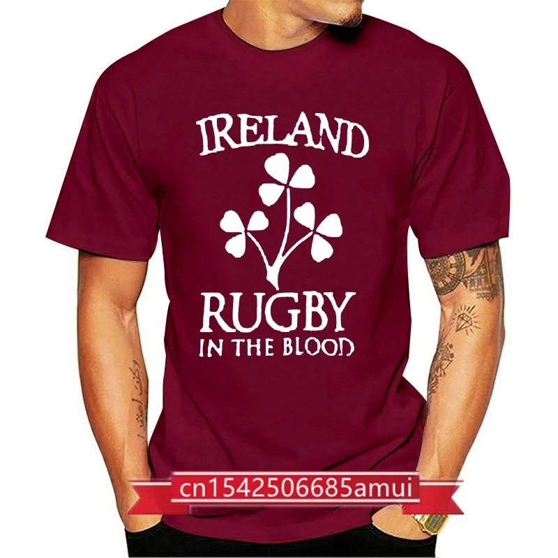 

Irland Rugby Hemd Langrmliges Oberteil T-Shirt In The Blood Neu 100% Cotton