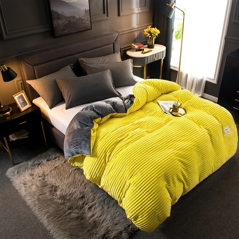 Зимний теплый пододеяльник из кораллового флиса 1 шт. покрывало не включает