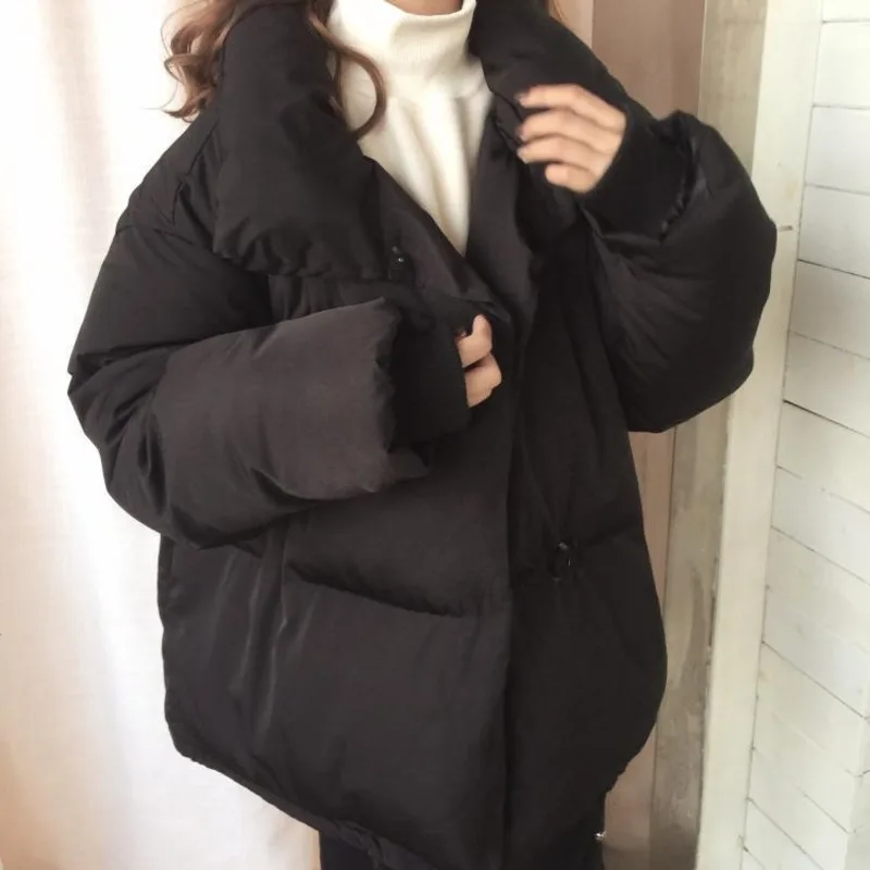 Новинка зимняя женская пуховая хлопковая куртка Женская Корейская версия Свободная куртка короткая Парка женская куртка от AliExpress RU&CIS NEW