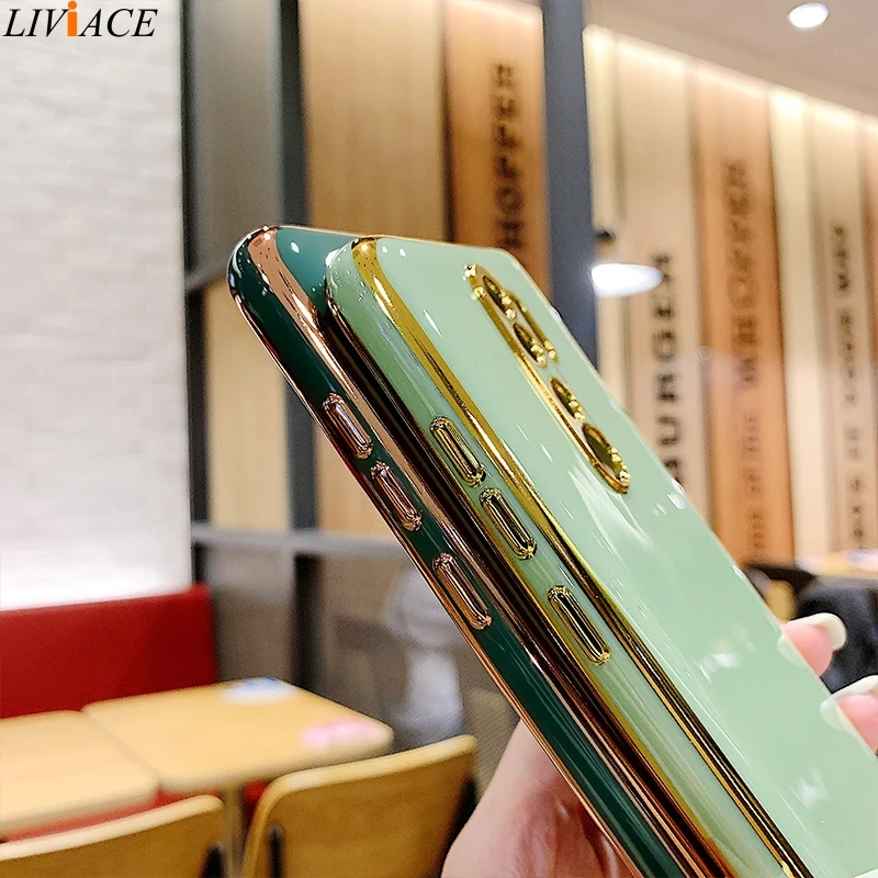 luxury plating silicone phone case on for xiaomi redmi note 8 pro 8t note8 t electroplate gold bumper soft protective back cover free global shipping