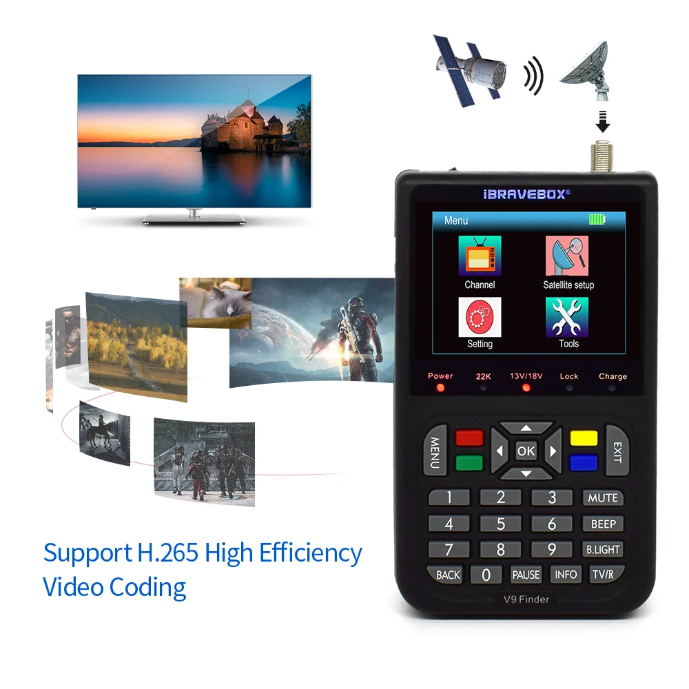 V9 Finder Цифровой спутниковый ЖК дисплей цифровой сигнал метр искатель 3 5 дюймов
