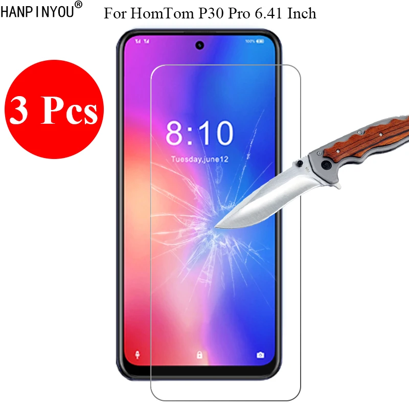 3 шт./лот 9H 2.5D Закаленное стекло Защита экрана для HomTom P30 Pro 6,41 