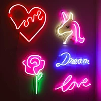 sale usb led neon sign with transparent acrylic large panel neon sign hanging wall art for living room lamp party home decor p35