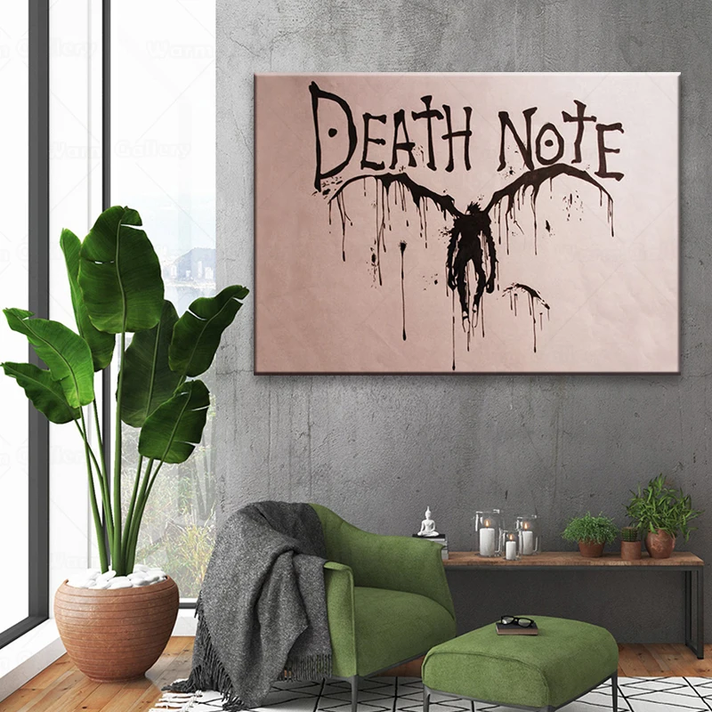 Декоративный постер с изображением героев мультфильма Death Note |