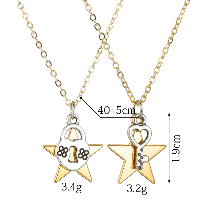 Модные ювелирные изделия для пар ожерелье s золотого и серебряного цвета Пара