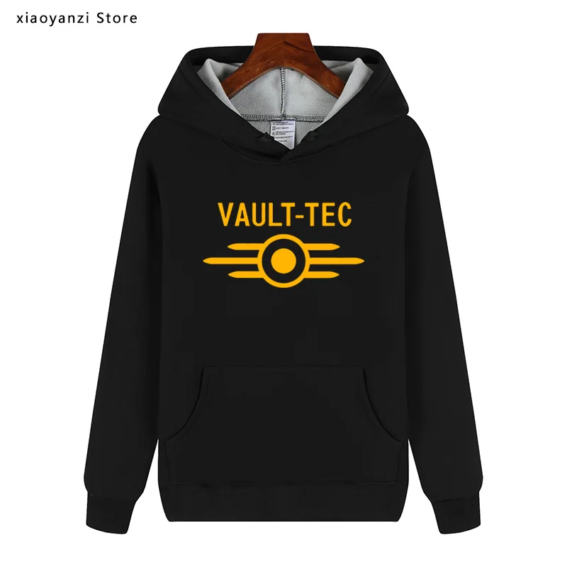 

New Vault Tec logo Gaming Video Game Fallout 2 3 4 Hoodies Men classic Casual Fleece Cotton Apparel homme Sweatshirts Pullovers