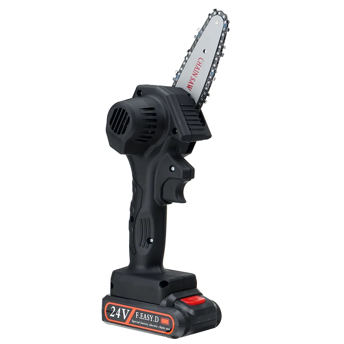 

24V 4 Inch Mini Electric Chain Saw With Li-ion Battery Woodworking Pruning One-Hand Electric Saw Wood Cutters Garden Power Tools