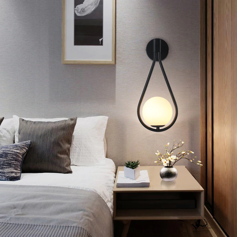 Скандинавская прикроватная настенная лампа для гостиной, фоновая настенная лампа в форме коридора, лестницы, простая постмодернизированна...
