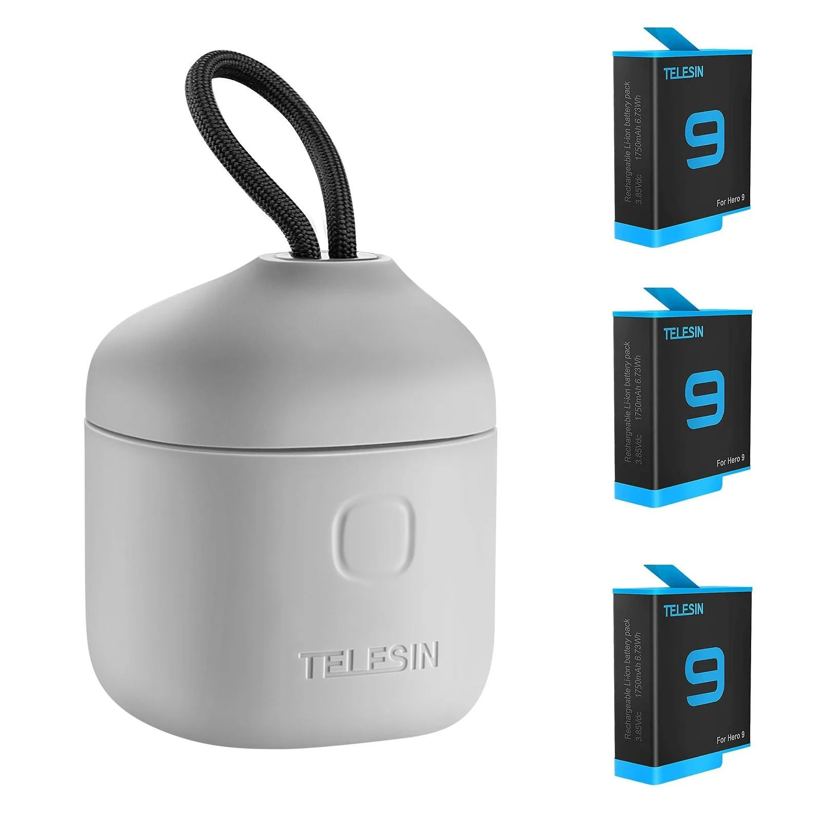 

Быстрое зарядное устройство для аккумуляторов GoPro 10 9, 3 слота, контейнер для хранения аккумуляторов, 1750 мАч, литий-ионный аккумулятор, чехол ...
