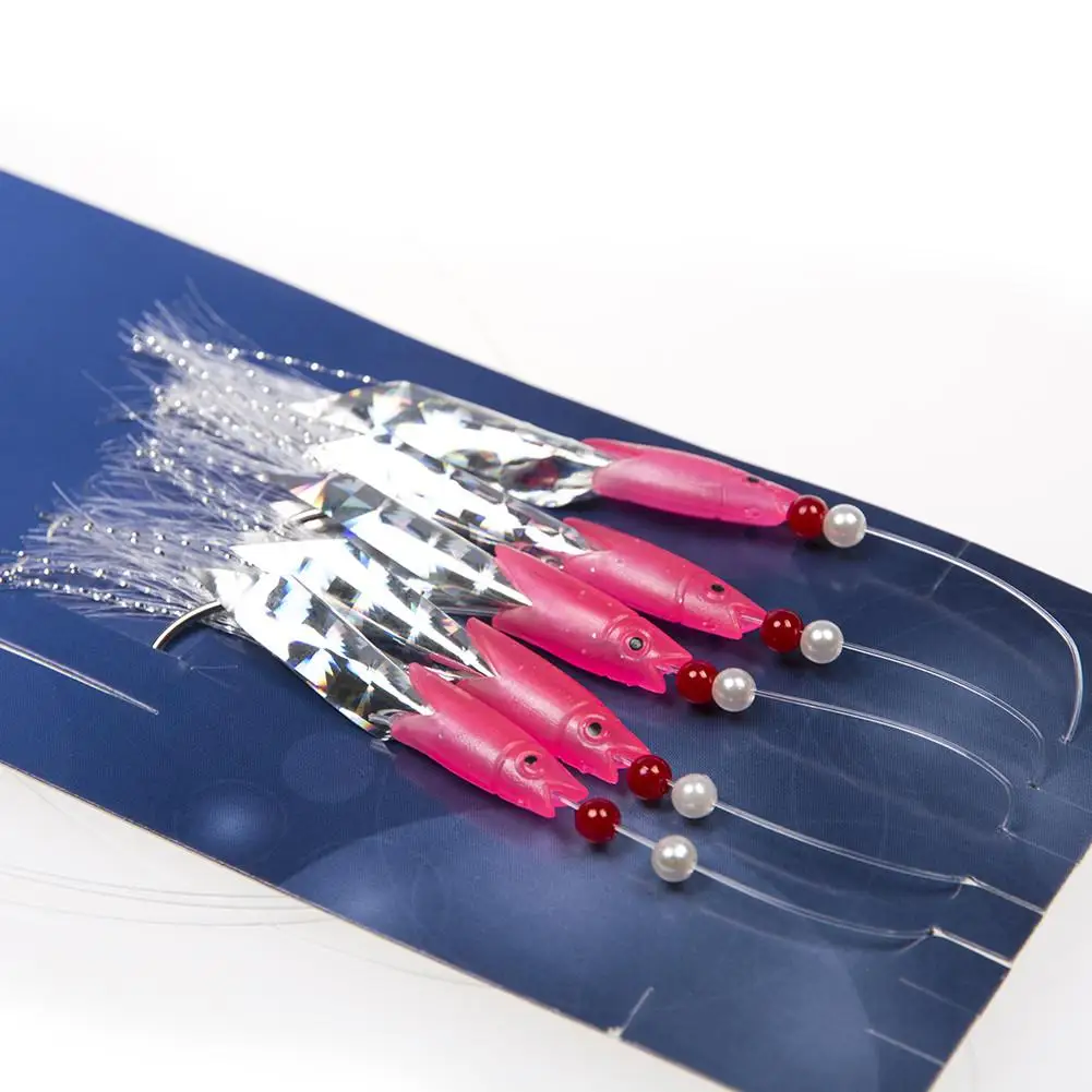 5 шт./компл. углеродистая сталь скумбрия перья бас-треска приманка для морской