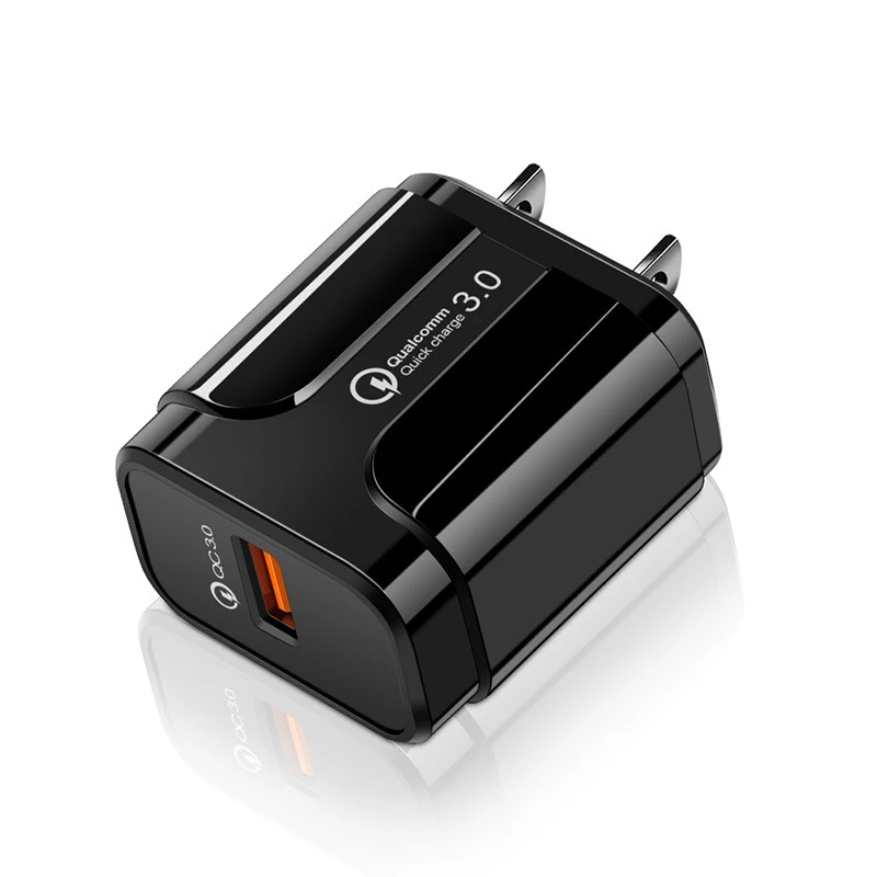 QC 3 0 USB зарядное устройство с одним портом Быстрая зарядка мобильный телефон для