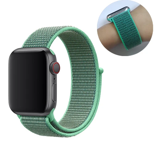 27 Ремешок для спортивных часов для apple watch, ремешок 42 мм, 38 мм, версия apple watch 5/4/3/2/1 наручных часов iwatch, ремешок 44 мм 40 мм двухслойный нейлоновый переплет ремешок для часов - Цвет ремешка: 27