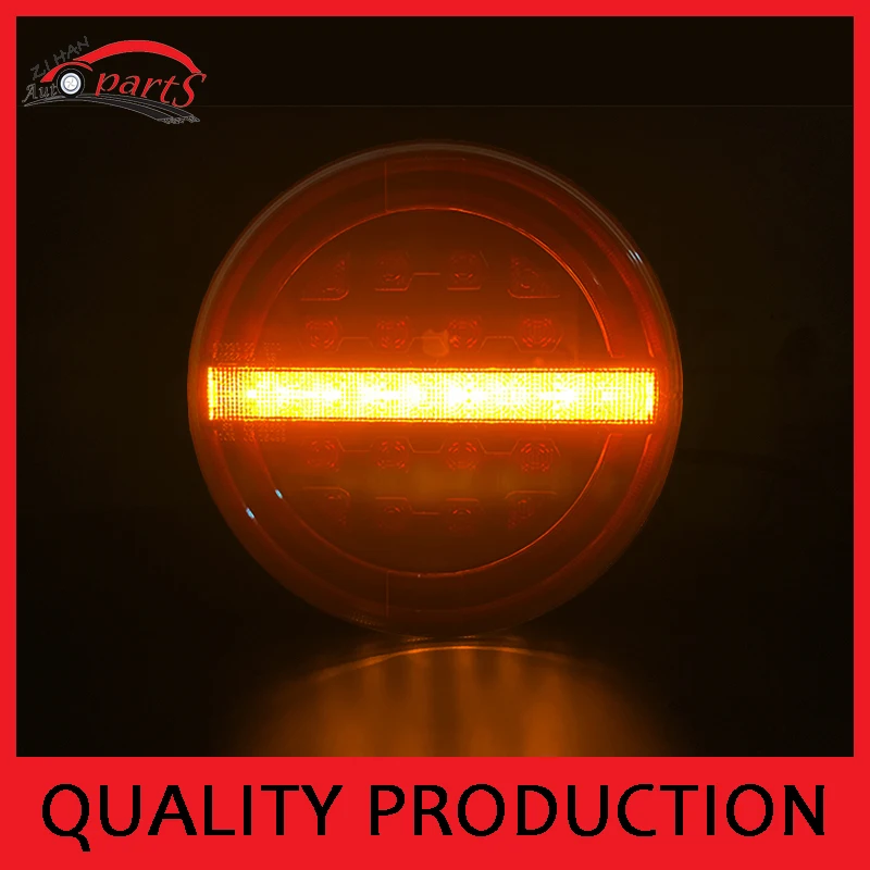 1Pcs 5.3&quot Round LED Truck Trailer Tail Light for benz scania volvo truck Rear Brake DRL Flow Turn Signal Lamp Bus Lorry - купить по