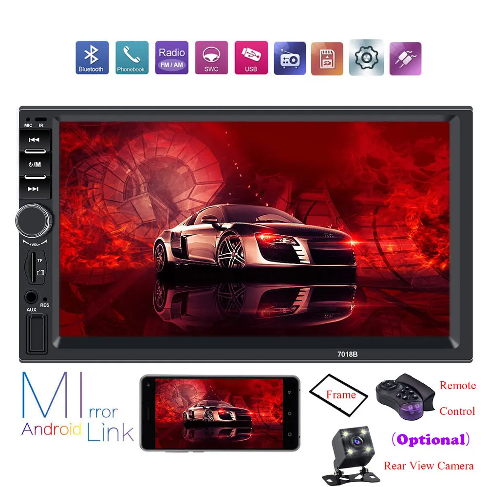 Автомобильный Радио 2 Din стерео 7018b 7 &quotсенсорный экран Центральный Multimidia para carro Aux