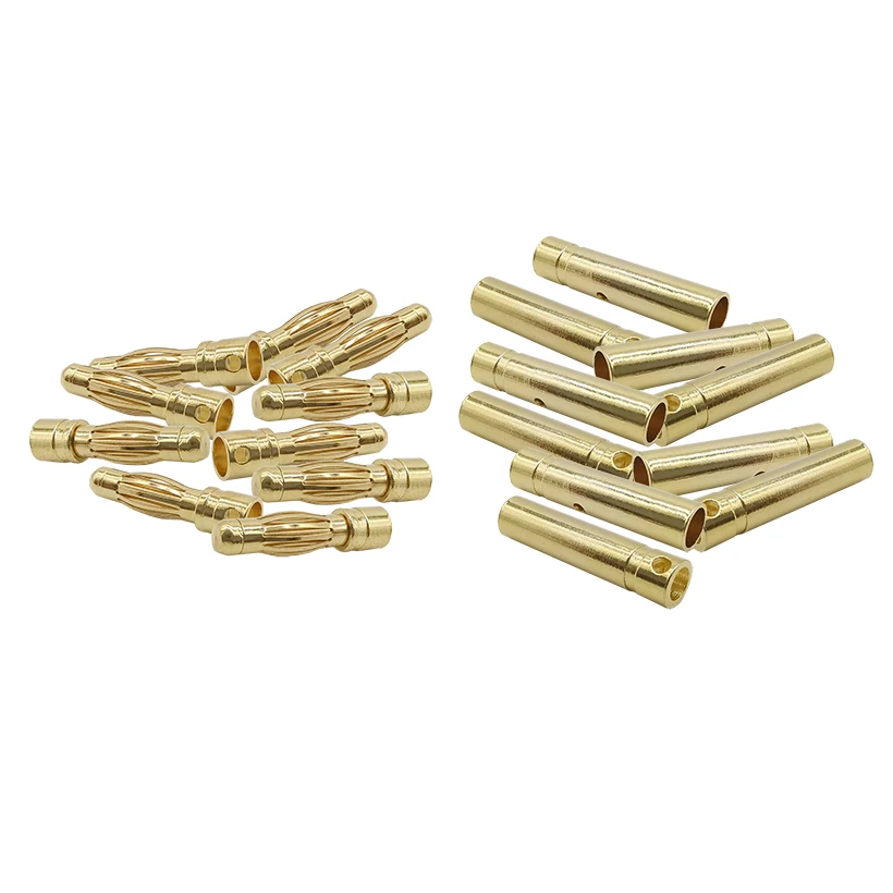 10Pair Gold-plated Banana Plugs 2mm 3mm 3.5mm 4mm Male Plug &amp Female Jack RC Motor ESC Battery Part Bullet Adapter | Обустройство
