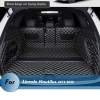 only bottom mat leather car trunk mat for lincoln nautilus 2019 2020 cargo liner accessories interior boot