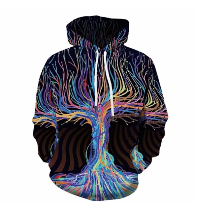 

3d Hoodies Tree Sweatshirts Men Abstract Hoody Anime Galaxy Sweatshirt Printed Colorful 3d Printed Psychedelic Hoodie Print