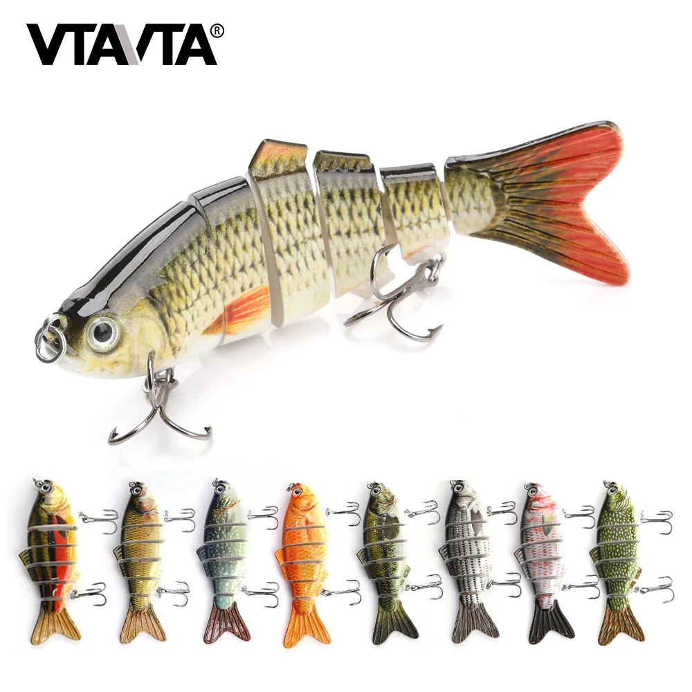 

VTAVTA Sinking Wobblers for Pike 8cm/10cm Swimbait Jointed Lures for Fishing Artificial Bait Hard Crankbaits Fishing Lure Tackle
