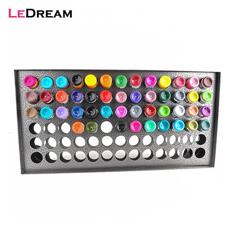 1PC 78 Holes Stainless Steel Tattoo Ink Pigment Cups Caps Stand Holder Storage Container Standing Rack Tattoo Accessories