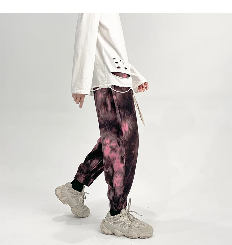 

Privathinker Men's Casual Oversize Tie Dye Pants 2021 Autumn New Fashion Woman Trousers Korean Streetwear Vintage Male Clothing