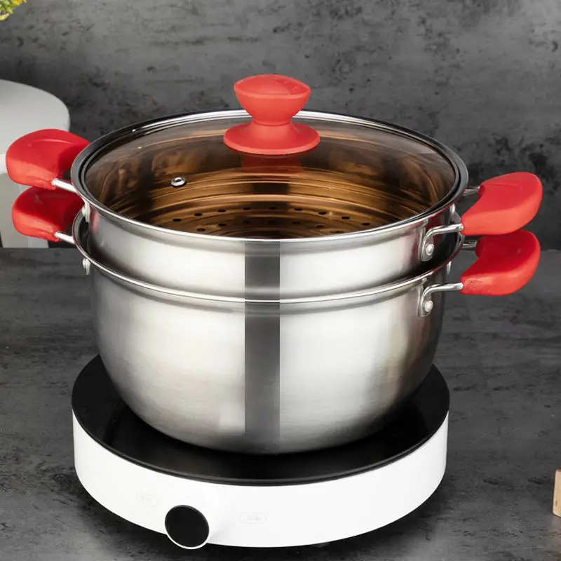 Пароварка для супа однослойный двухслойный из нержавеющей стали суповый горшок