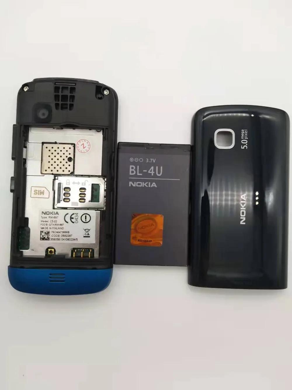 C5-03 Nokia C5-03 wifi gps 5MP 3g Bluetooth разблокированный мобильный телефон один год гарантии