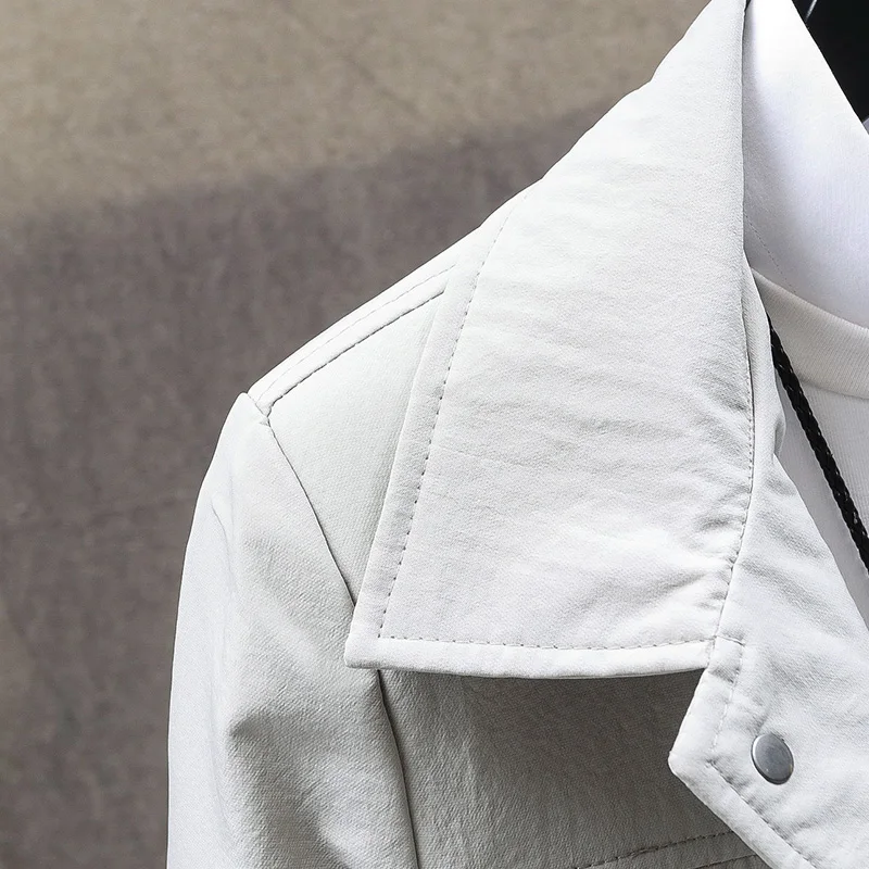 

KOLMAKOV New Korean Casual Men's Turn-down Collar Cargo Jackets Men Streetwear Jacket Solid Cardigan Coat Male 3 Color M-3XL