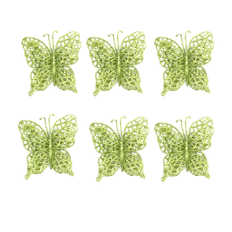 

12 шт./упак. орнаменты для рождественой елки 3D симуляция бабочки подвесные украшения Новый год домашний декор