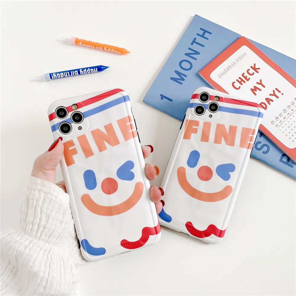 Модный защитный чехол для камеры INS Smile Face iphone 11 Pro XS MAX XR SE20 мягкий силиконовый