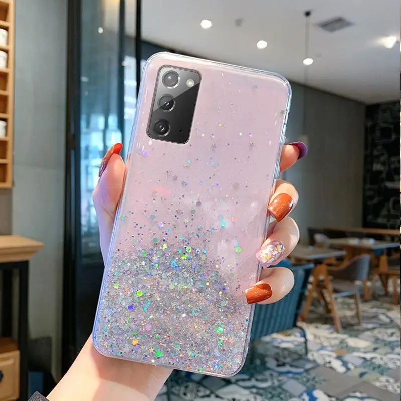 Блестящий Мягкий силиконовый чехол для Samsung Galaxy A32 A52 A72 2021 блестящий прозрачный a52