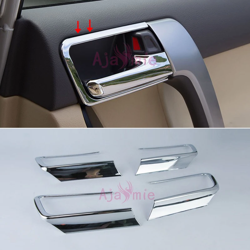 For Toyota Land Cruiser Prado 150 FJ150 2010-2017 Interior Door Handle Bowl Cover Trim Chrome Car Styling Accessories